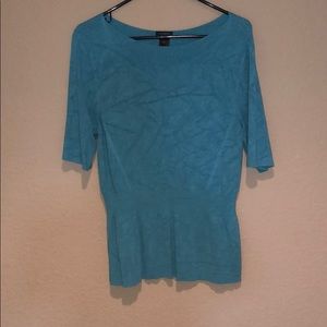 TURQUOISE ANN TAYLOR DRESS SHIRT